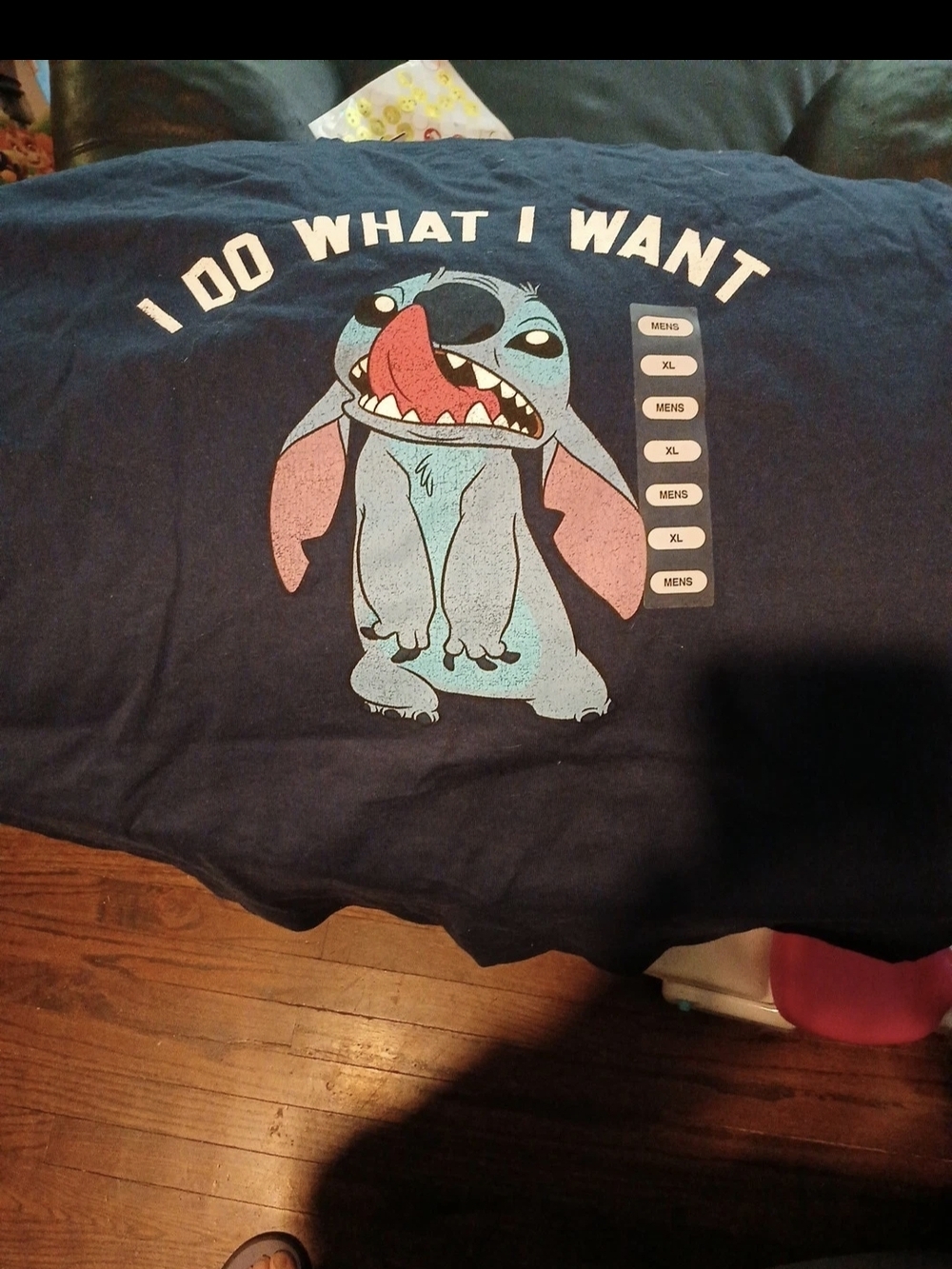 Disney Stitch 'I Do What I Want' Navy Blue Short Sleeve Tee